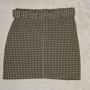 90's Y2K Inspired Hollister Women’s XS Plaid Mini Skirt Ultra High-Rise Belt
